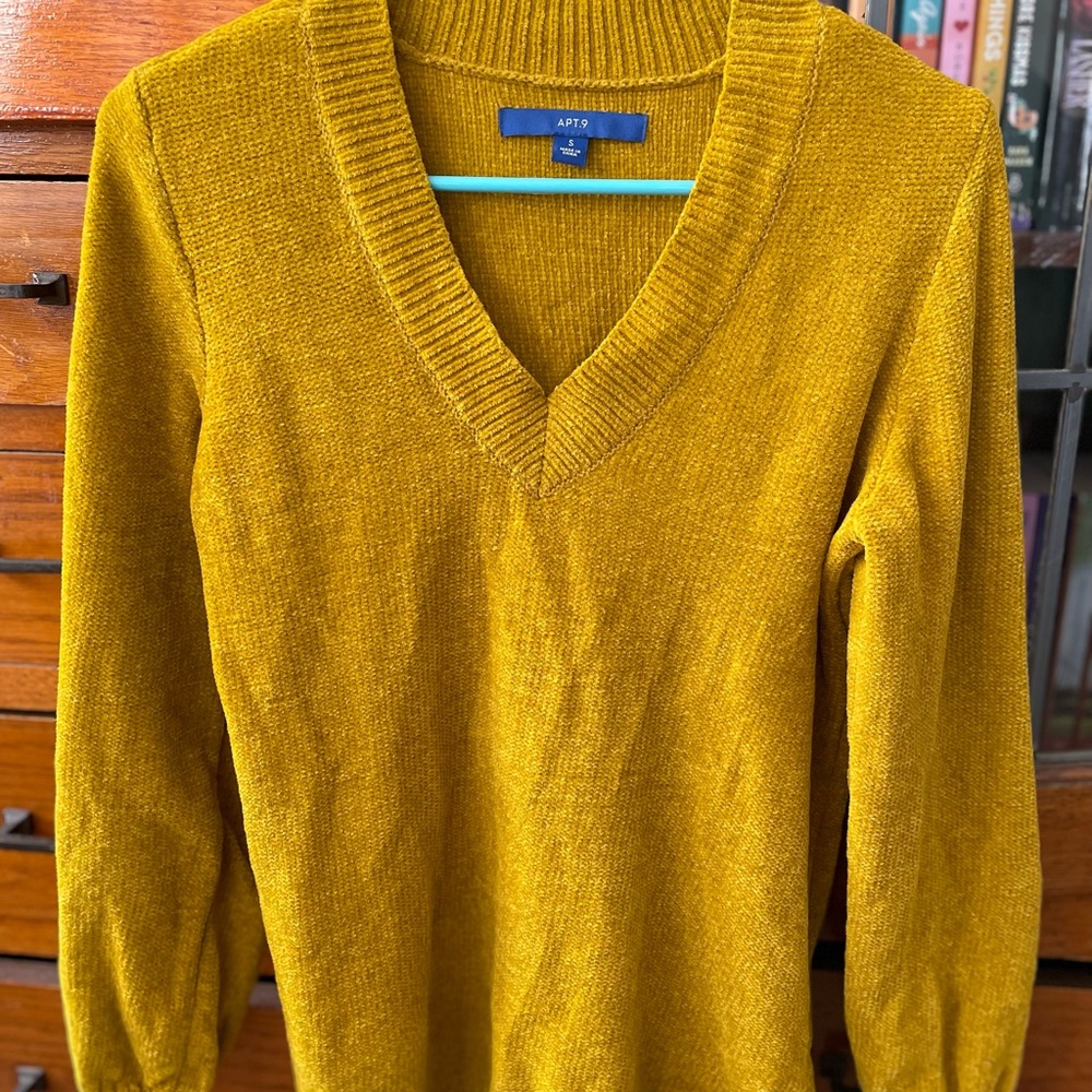 Mustard Yellow V-Neck Sweater